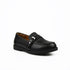 Black Textured Buckle Loafers Boys Shoes