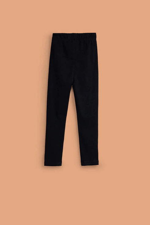 Black Basic Ribbed Tights 17499