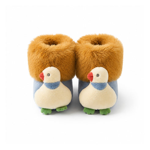 Infants Booties Socks Brown