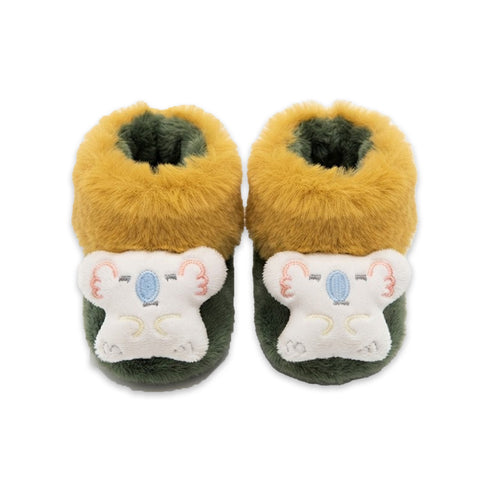 Infants Booties Socks Brown Grey
