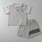 Boys 2Pc Polo Shirt & Shorts Set Grey