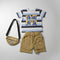 Boys 3Pc Character T-Shirt, Pouch & Shorts Set