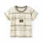 Boys Alphabet Print Graphic T-Shirt Cream