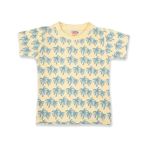 Boys Beige Tree Print T-Shirt