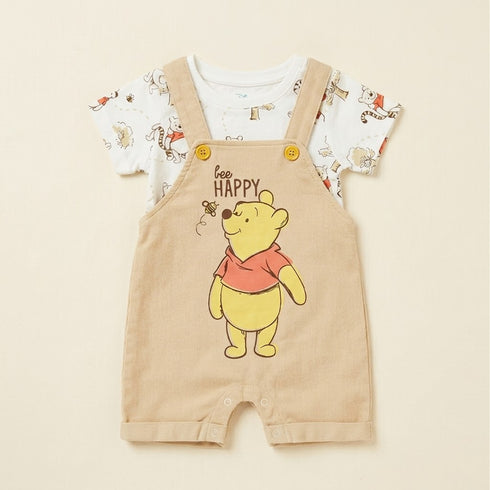 Boys Dungaree Suit Pooh Bear T-Shirt & Dungaree