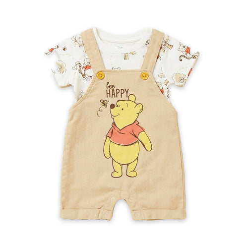 Boys Dungaree Suit Pooh Bear T-Shirt & Dungaree