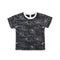 Boys Camo All-Over Print Crewneck Graphic T-Shirt Black
