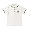Boys Chevron Texture Polo Shirt Pure White