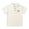Boys Colorblock Chevron Polo Shirt White