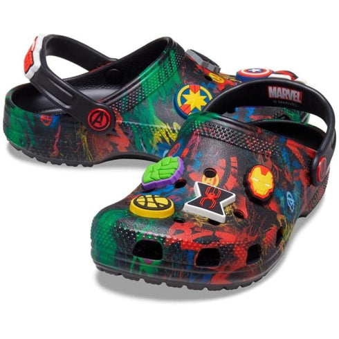 Boys Croslite Clogs Black Avengers