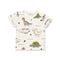 Boys Dino and Crocodile T-Shirt White