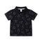 Boys Dino Polo Shirt Black