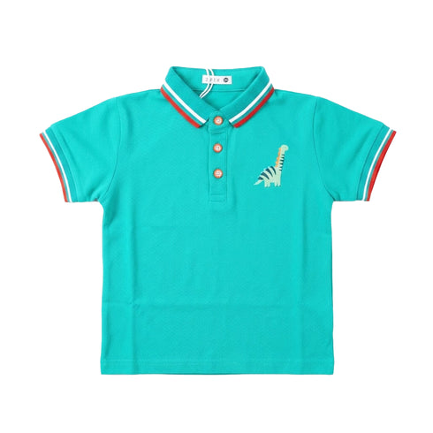 Boys Dino Polo Shirt Green