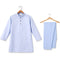 Boys Eastern Wear Shalwar Kameez Suit Sherwani Collar Light Blue