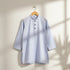 Boys Eastern Wear Shalwar Kameez Suit Sherwani Collar Light Blue