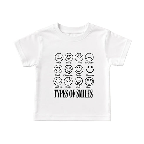 Boys Emoji Grid Graphic T-Shirt White