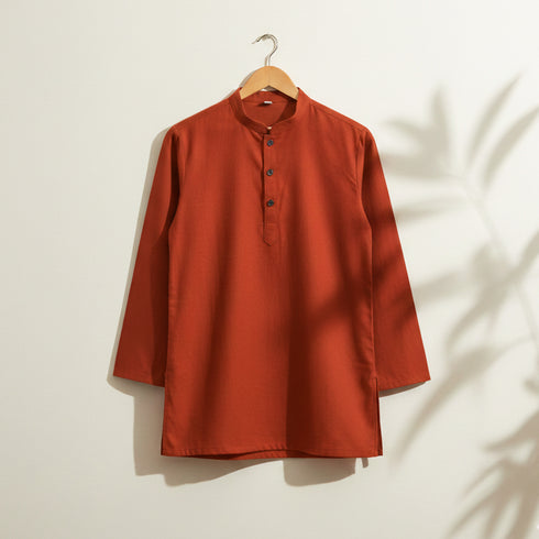 Boys Festive Eastern Wear Shalwar Kameez Suit Brown