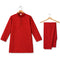 Boys Festive Eastern Wear Shalwar Kameez Suit Sherwani Collar Deep Red