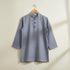 Boys Festive Eastern Wear Shalwar Kameez Suit Sherwani Collar Grey