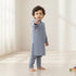 Boys Festive Eastern Wear Shalwar Kameez Suit Sherwani Collar Grey