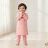 Boys Festive Eastern Wear Sherwani Collar Kurta with Shalwar Pink