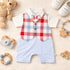 Boys Eid Wear Formal Romper White Blue