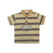 Boys Gothic Print Polo Shirt Brown Black