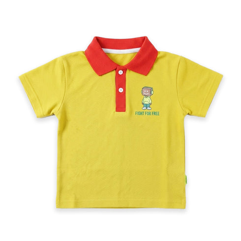Boys Graphic Polo Shirt Red Green