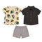 Boys Outfit Linen-Blend Utility Co-ord Shirt T-Shirt & Shorts Set