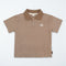 Boys Micro Stripe Polo Shirt Cocoa Brown