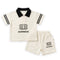 Boys Monochrome Polo Shirt & Shorts Suit White Black
