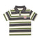 Boys Multi Stripe Polo Shirt Green Grey