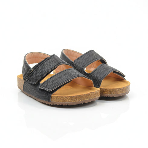 Boys Sandal Black Double-Strap Backstrap