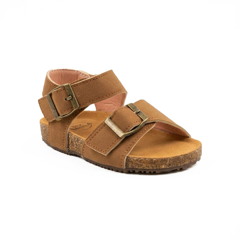 Boys Sandal Brown Double-Buckle Slingback