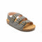 Boys Sandal Charcoal Gray Triple-Strap Cork Footbed