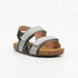 Boys Sandal Grey Camouflage Double-Strap Cork Footbed