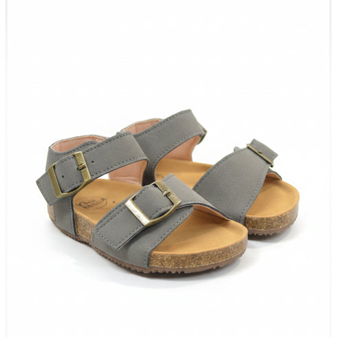 Boys Sandal Grey Double-Buckle Slingback