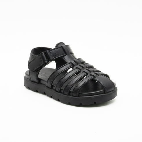 Boys Sandals Black Multi-Strap Fisherman