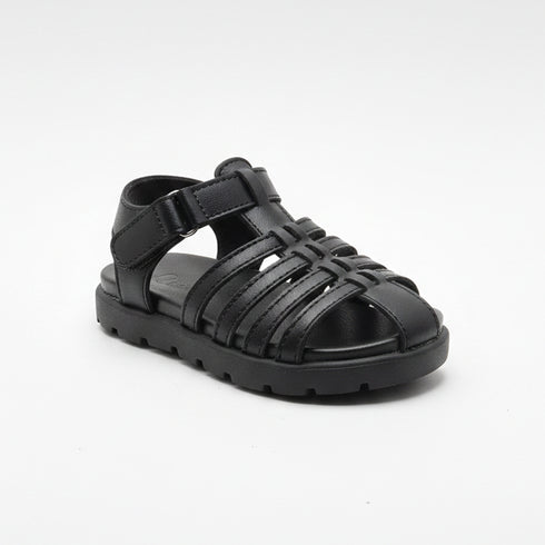 Boys Sandals Black Multi-Strap Fisherman