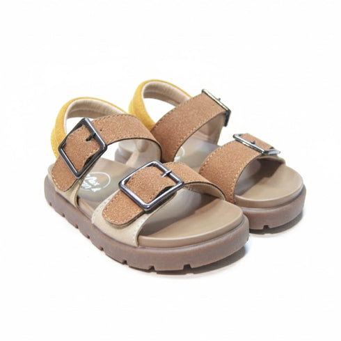 Boys Sandals Brown Double Buckle