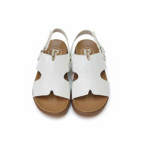 Boys Sandals White Textured