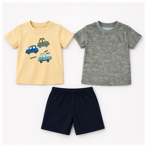 Boys Outfit Beep Beep T-Shirts & Shorts