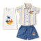 Boys Beach Suit Set White Blue