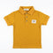 Boys Textured Patch Polo Shirt Mustard