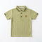 Boys Textured Rib Polo Shirt Sage Green