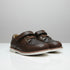 Brown Textured Vamp Dress Shoes with Strap