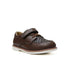 Brown Textured Vamp Dress Shoes with Strap