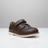 Brown Textured Vamp Dress Shoes with Strap