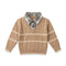 Woolen Boy Clothes Brown Formal Sweater