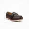 Brown Textured Buckle Loafers Boys Shoes